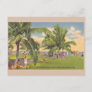 Vintage Miami Beach Florida Sonnenbadekarte Postkarte