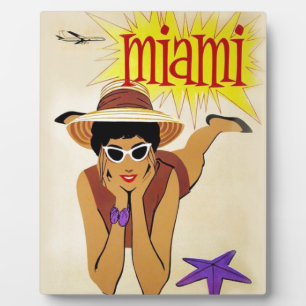 Vintage Miami Beach Fotoplatte