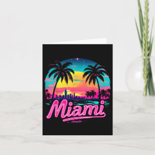 Vintage Miami Beach – Retro 305 Florida Sonnenunte Karte