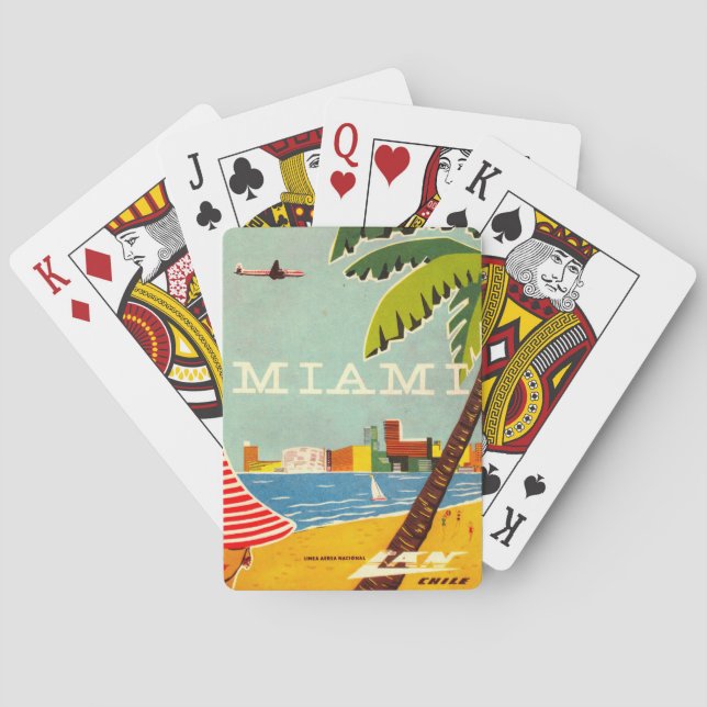 Vintage Miami Classic Spielkarten (Rückseite)