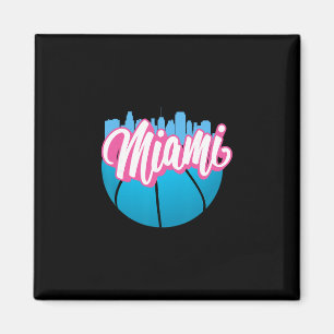 Vintage Miami Florida Stadtlandschaft Retro Miami Magnet