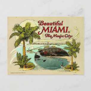 Vintage Miami, Florida, USA - Postkarte