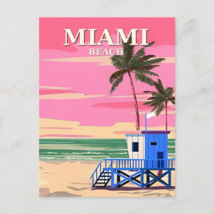 Vintage Miami Florida Vereinigte Staaten von Ameri Postkarte