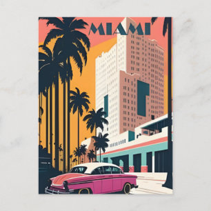 Vintage Miami Florida Vereinigte Staaten von Ameri Postkarte