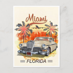 Vintage Miami Florida Vereinigte Staaten von Ameri Postkarte
