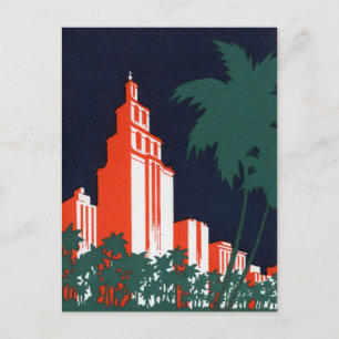 Vintage Miami-Metropole der Tropen Postkarte