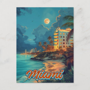 Vintage Miami Postkarte