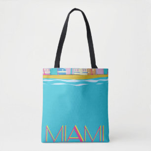 Vintage Miami-Reiseplakat aus den 1980er Jahren