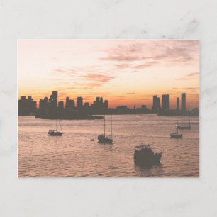 Vintage Miami-Silhouette Postkarte