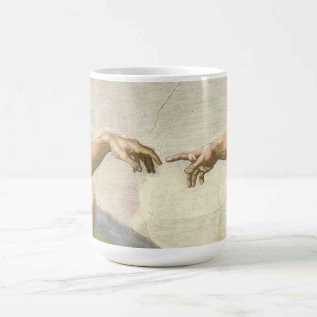 Vintage Michelangelo-Malerei, Antiquitätendruck Kaffeetasse (Mittel)