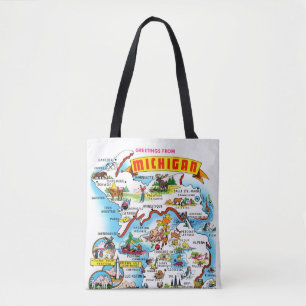 Vintage Michigan Grußkarte Karte