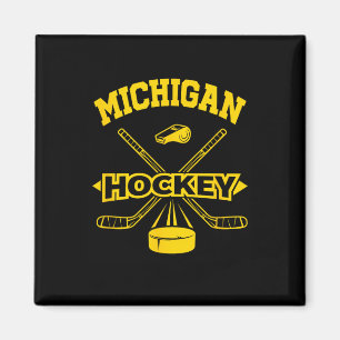 Vintage Michigan Hockey Retro-Stil Magnet