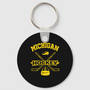 Vintage Michigan Hockey Retro-Stil  Schlüsselanhänger