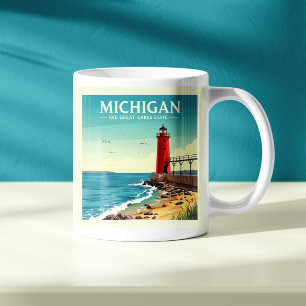 Vintage Michigan Kaffeetasse