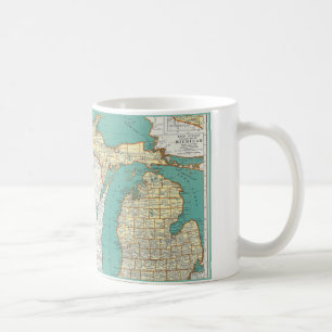Vintage Michigan-Karte Kaffeetasse