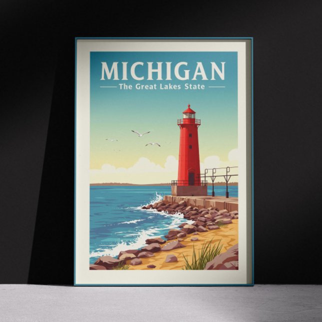 Vintage Michigan Poster (Von Creator hochgeladen)