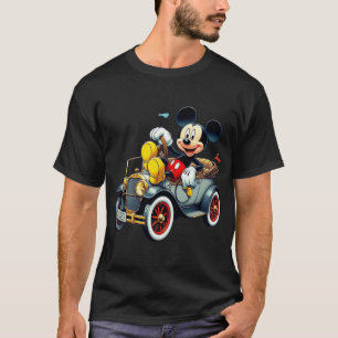 Vintage-Mickey-Maus-fährt-klassisches-Auto-T-Shirt T-Shirt