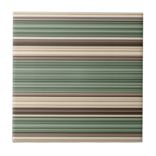 Vintage Midcentury-Linien Grün Braun Fliese