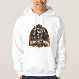 Vintage Midnight Brew Waschbär Kaffee Gesellschaft Hoodie