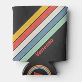 Vintage Midnight Stripes with Name Dosenkühler