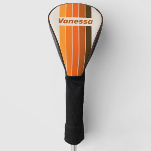 Vintage Midnight Sunrise Pin Striped mit Namen Golf Headcover