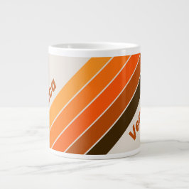Vintage Midnight Sunrise Stripes with Name Jumbo-Tasse