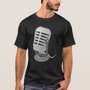 Vintage-Mikrofonständer für aufrecht stehende Säng T-Shirt