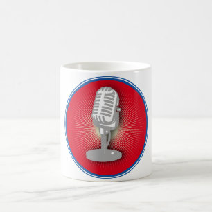 Vintage-Mikrofonsymbol Kaffeetasse