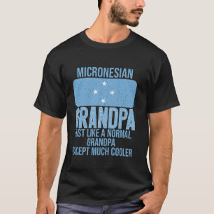 Vintage-Mikronesier-Opa-Mikronesien-Flagge für den T-Shirt