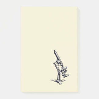 Vintage Mikroskop Illustrations-Notizblock Post-it Klebezettel