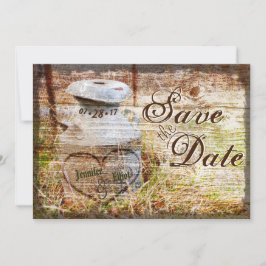 Vintage Milch aus rustikalem Land kann Save the Da Einladung