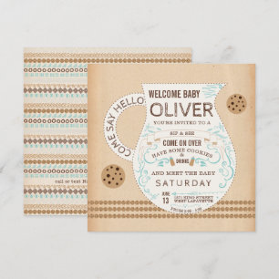 Vintage-Milch-und-Kekse-Baby-Shower-Einladung Einladung