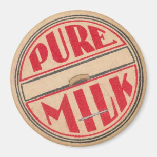 Vintage Milchflasche-Kappe Magnet