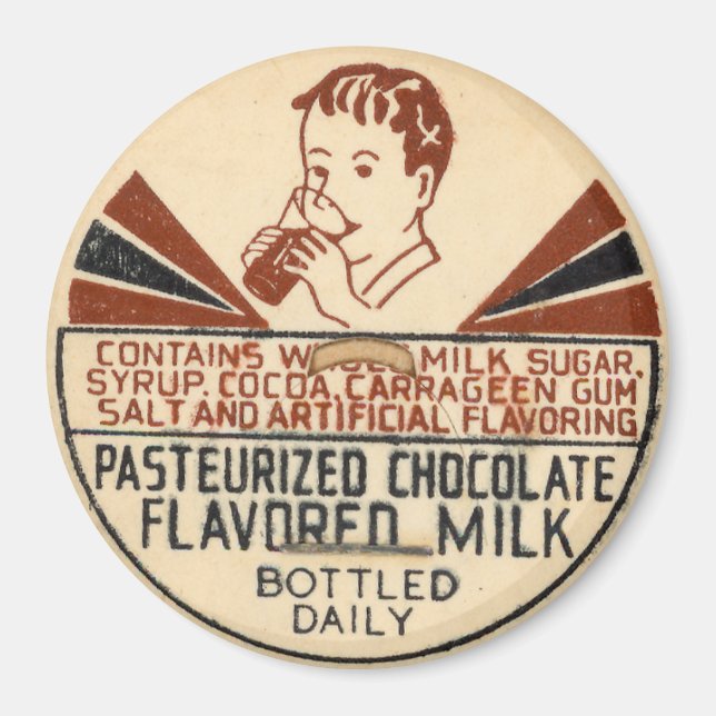 Vintage Milchflasche Magnet (Vorne)