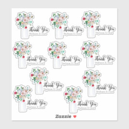 Vintage Milchflasche Vase Hochzeit Danke Set Aufkleber