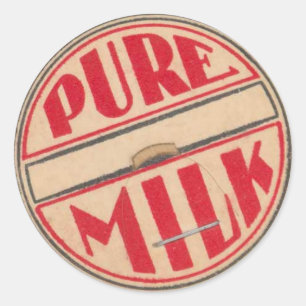 Vintage-Milchflaschenkapsel-Aufkleber Runder Aufkleber