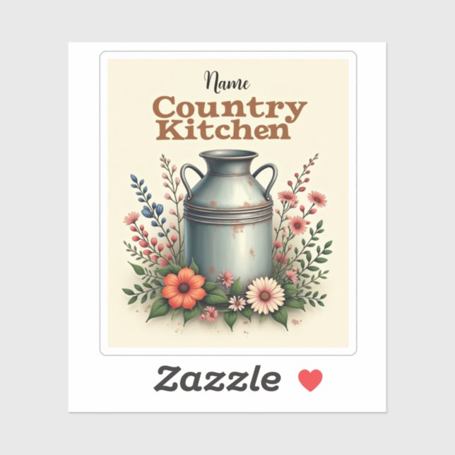 Vintage Milchflorenaufkleber Aufkleber (Blatt)