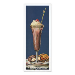 Vintage-Milchshake mit Schlagsahne und Kirsche Fotodruck