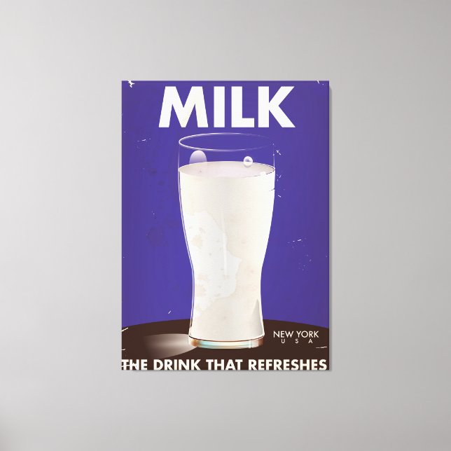 Vintage Milchwerbung Leinwanddruck (Vorderseite)