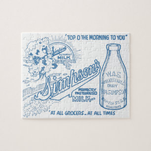 Vintage Milchwerbung Puzzle