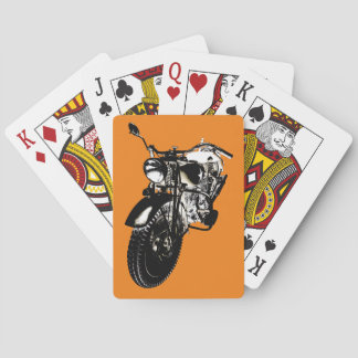 Vintage Militär-Motorrad aus den 1940er Jahren Spielkarten