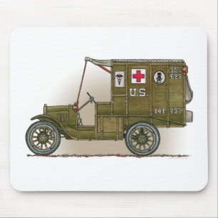 Vintage Militärkrankenwagen Mousepad