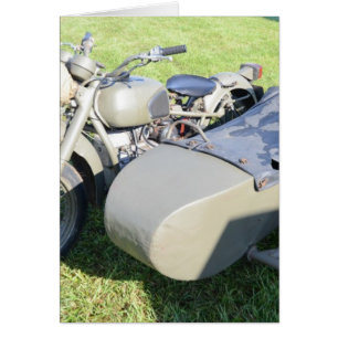 Vintage Militärmotorrad-Kombination