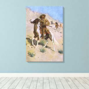 Vintage Military Cowboys, Der Scout von Remington Leinwanddruck