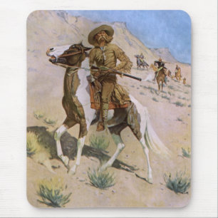Vintage Military Cowboys, The Scout von Remington Mousepad