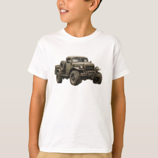Vintage Military Off-Road Truck Illustration T-Shirt