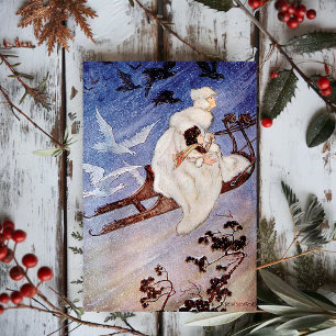 Vintage Milo Winter Die Schneekönigin Postkarte