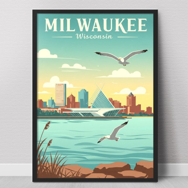 Vintage Milwaukee Wisconsin Poster (Von Creator hochgeladen)