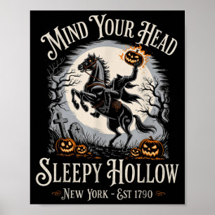 Vintage Mind Kopf Sleepy Hollow Kopfloser Reiter Poster