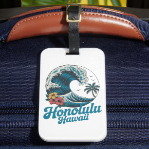 Vintage Minimal Honolulu Hawaii Aloha Reise Gepäckanhänger